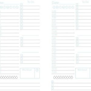 Daily Planner Inserts (personal, compact, A5, A4, letter, half-size): filofax, kikki k, printable, agenda image 4