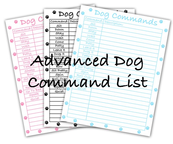 Buy Advanced Dog Command List Puppy Dog Trick Training, Blue Boy