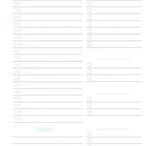 Daily Planner Inserts (personal, compact, A5, A4, letter, half-size): filofax, kikki k, printable, agenda image 3
