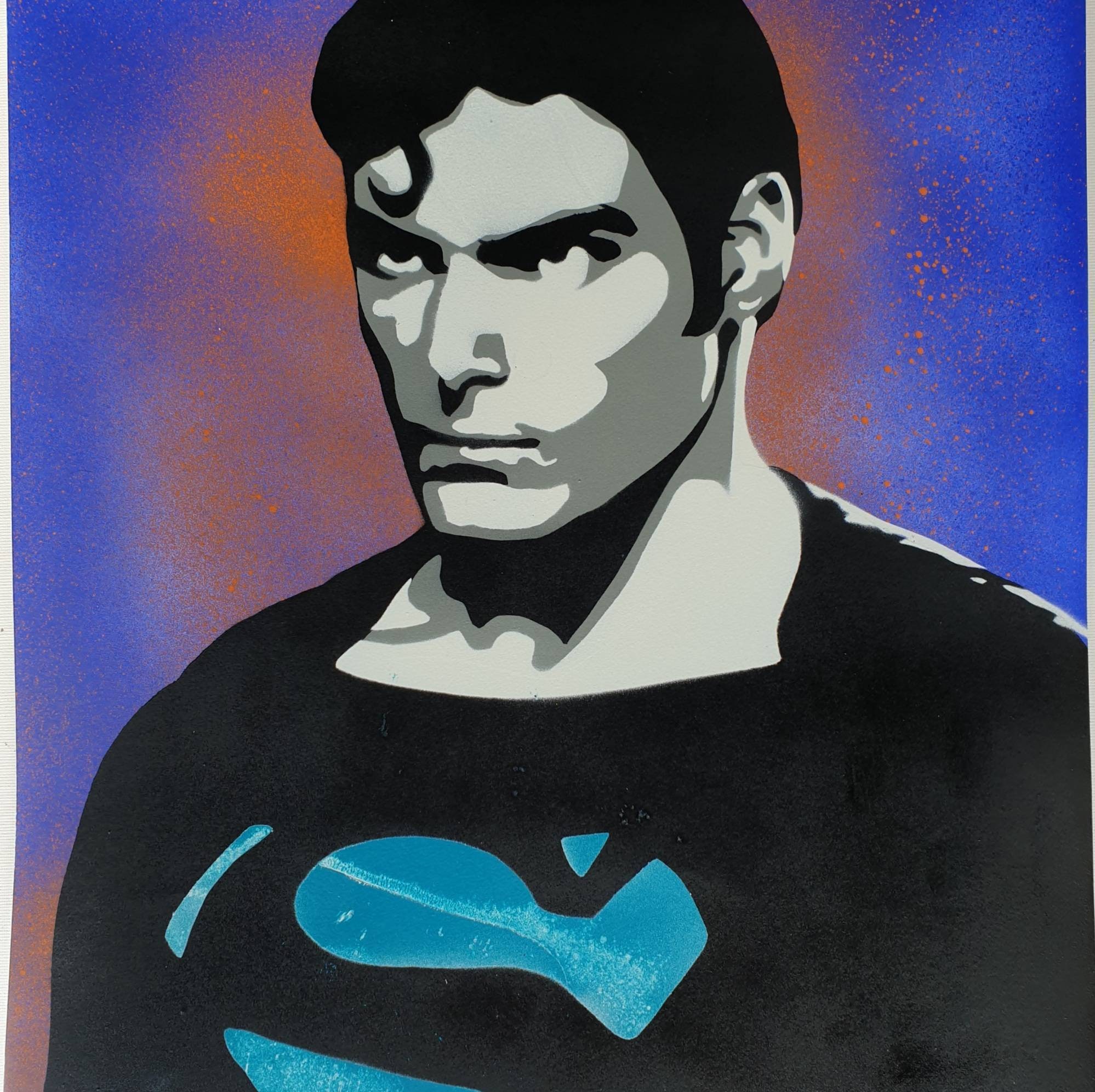 Stencil Art Christopher Reeve's Superman Etsy