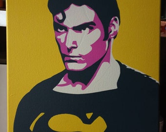 Stencil art - Christopher Reeve's  Superman