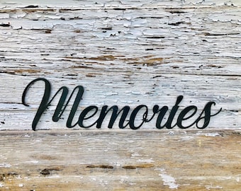 Gallery Wall~Memories Sign~Metal Words~Custom Word Sign~Metal Wall Art