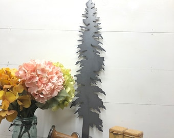 Rustic Metal Pine Tree Silhouette: Cabin Decor, Mountain Home Gift