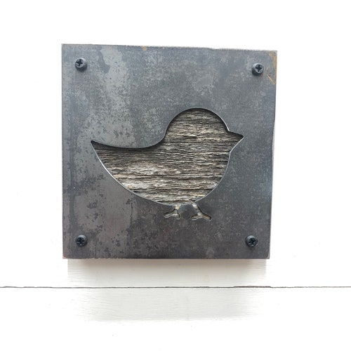 Metal and Wood Bird Rustic Wall Decor Little Bird Decor Etsy