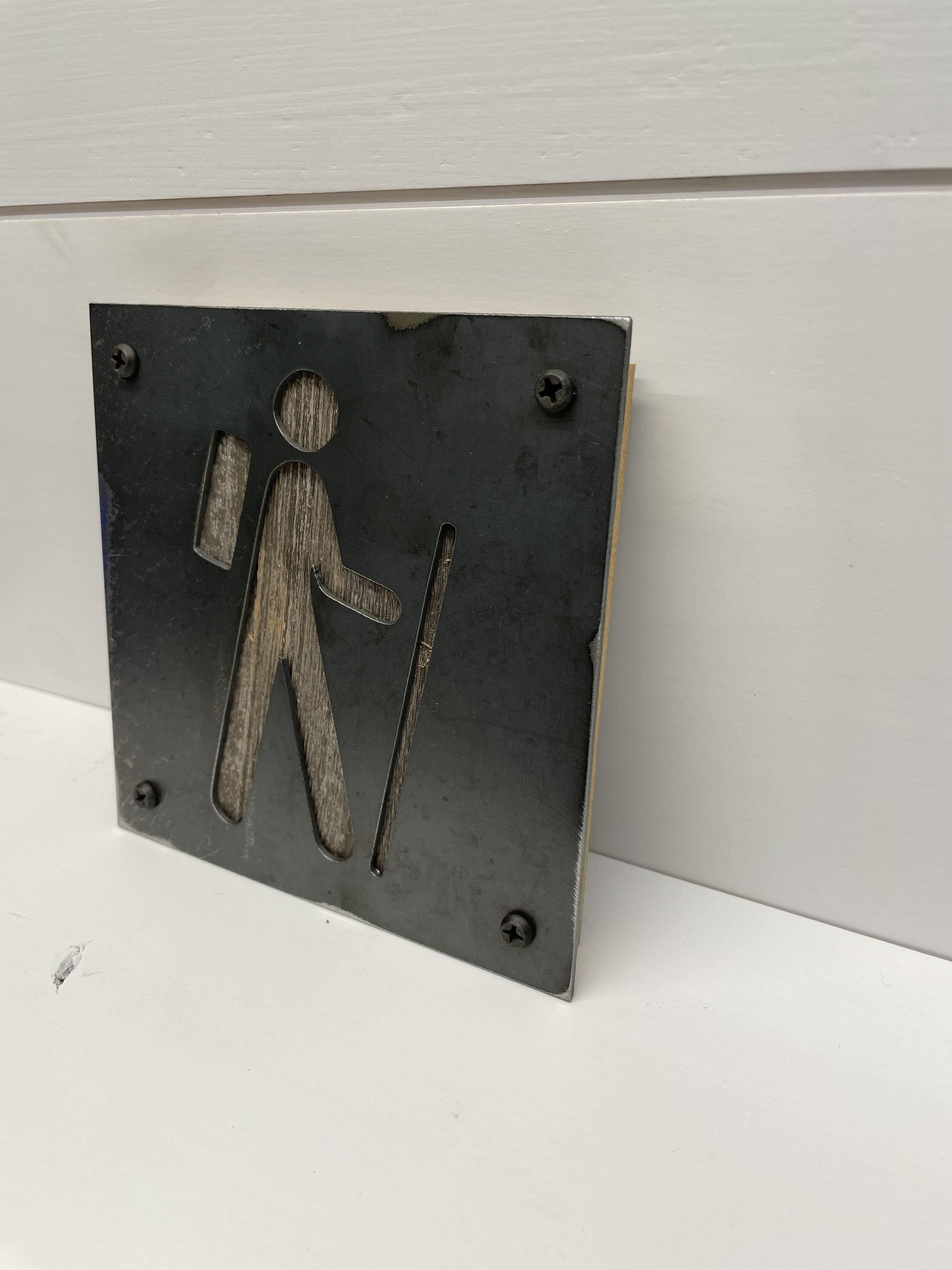 Hiking trail sign Metal and Wood Bear Rustic Wall Decor | Etsy