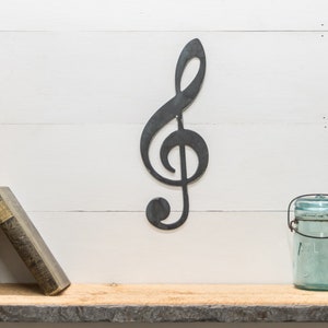 Metal Treble Clef Wall Art: Music Room Decor