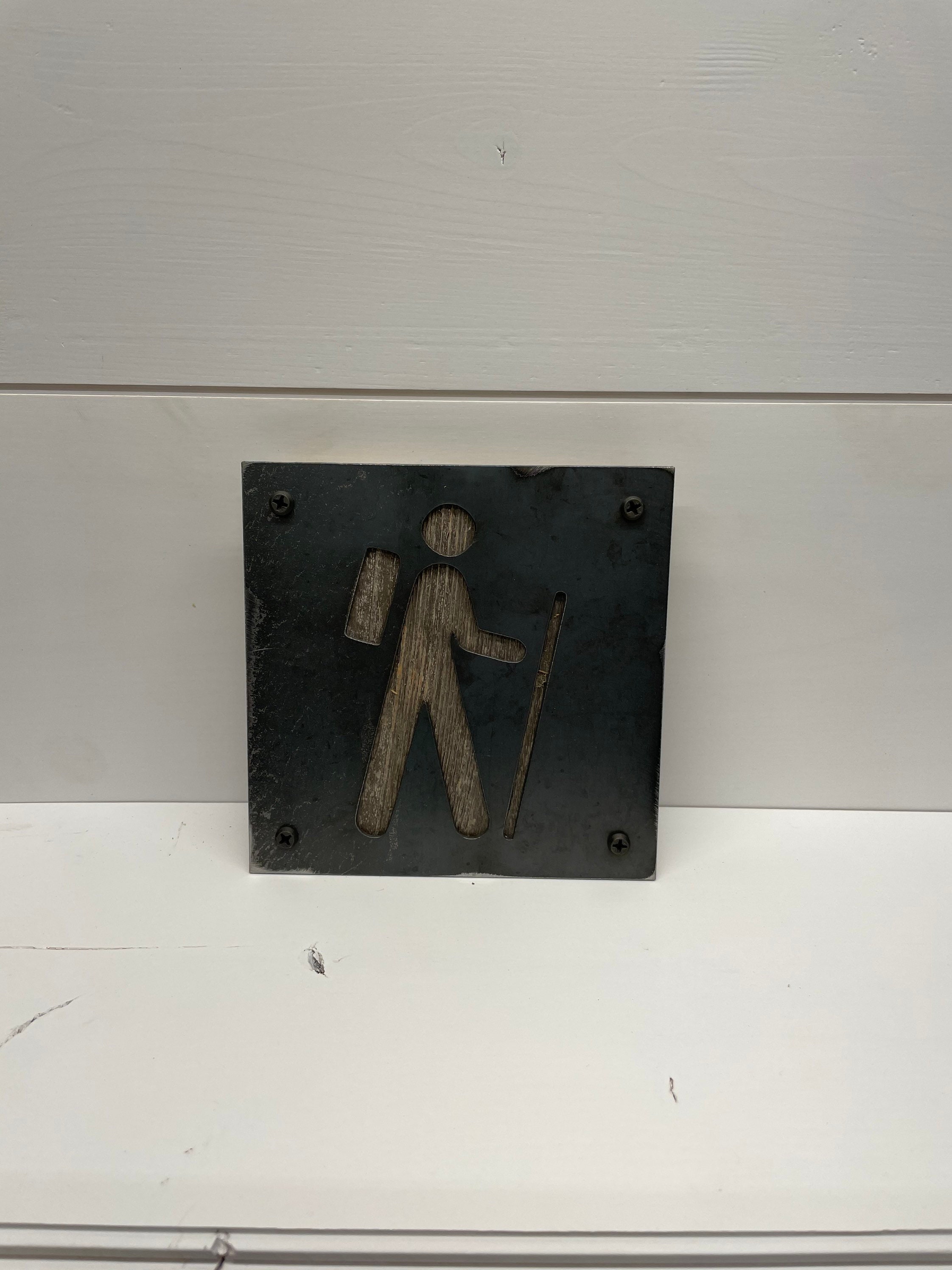 Hiking trail sign Metal and Wood Bear Rustic Wall Decor | Etsy