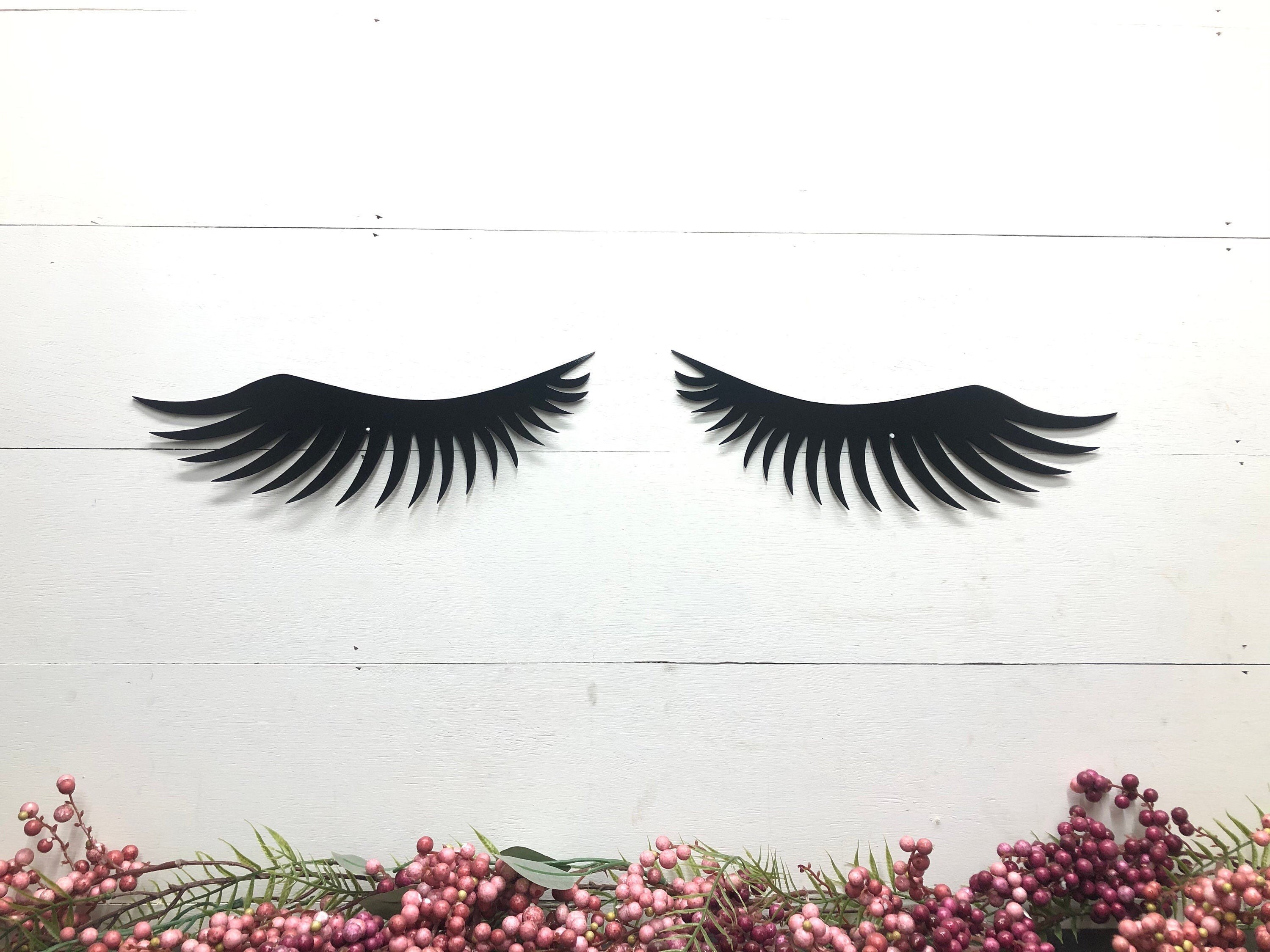 Metal Eyelashes Wall Decor, Salon Van...