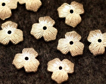 30 Perlkappen Endkappen Perlenkappen Blume Farbe bronze für 12mm Perlen #S518