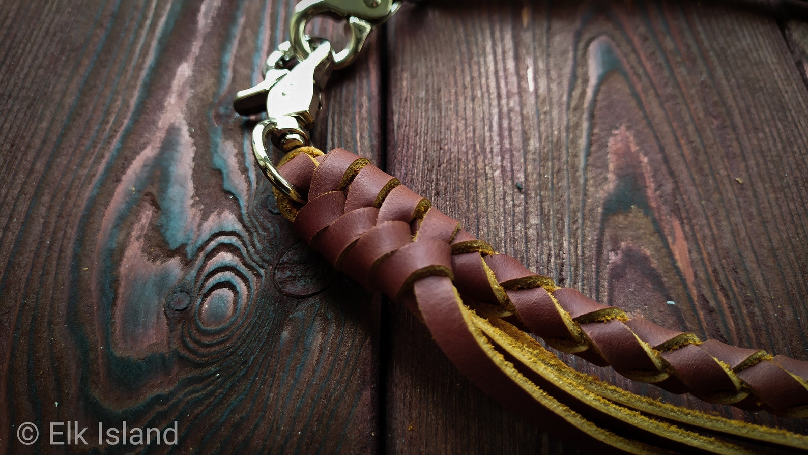 Natural Leather Wallet Rope with solid brass carabiners Etsy