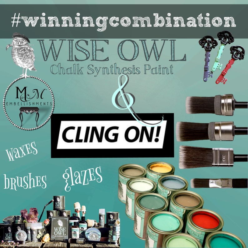 Wise Owl Paint, BLACK CHERRY, furniture paint, chalk style paint image 6