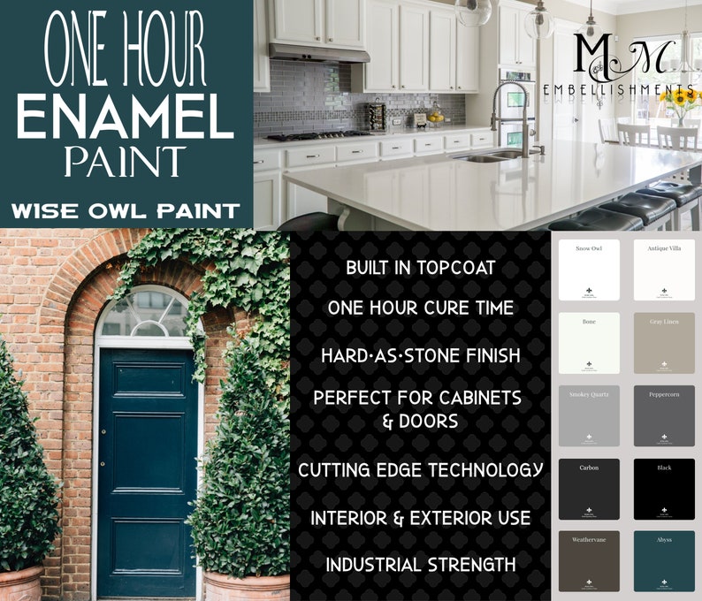 ENAMEL Paint by Wise Owl One Hour cure time Quart Size Etsy