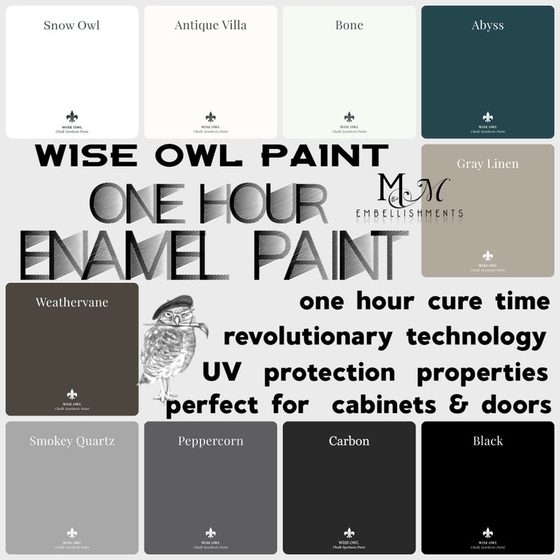 ENAMEL Paint by Wise Owl One Hour cure time Quart Size Etsy