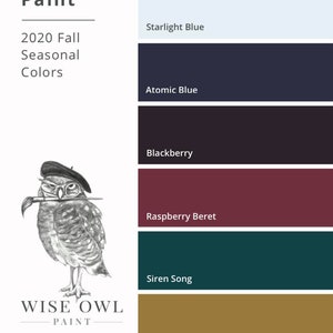 Wise Owl Chalk Synthesis Paint, Pint Size 16oz by volume, 63 Available Colors, Furniture Paint, Chalk Style Paint image 2