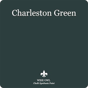 CHARLESTON GREEN Wise Owl Chalk Style Paint, Pint size Furniture Paint, green paint image 1