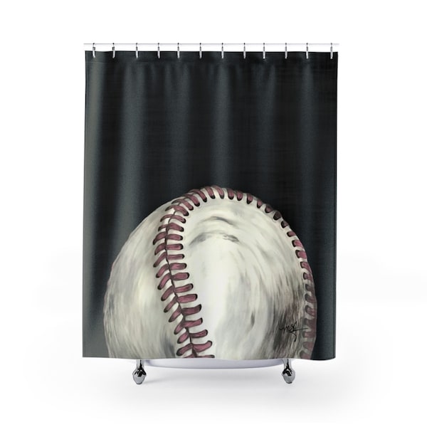 Baseball Shower Curtain - Etsy
