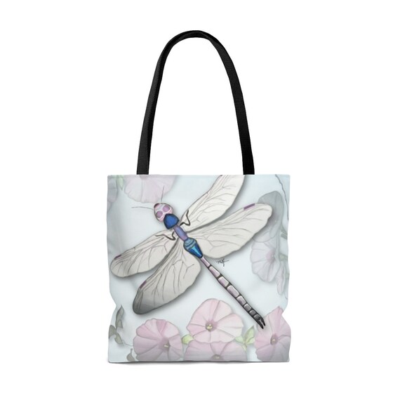 Personalized Dragonfly Tote, Girls Library book bag, Preschool Tote ba –  Toluni