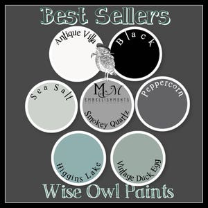 Wise Owl Chalk Synthesis Paint, Pint Size 16oz by volume, 63 Available Colors, Furniture Paint, Chalk Style Paint image 8