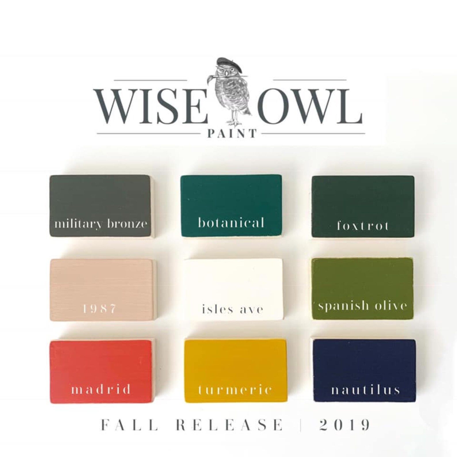 FOXTROT Wise Owl Chalk Style Paint Furniture Paint Blue Etsy