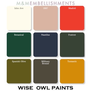 Wise Owl Chalk Synthesis Paint, Pint Size 16oz by volume, 63 Available Colors, Furniture Paint, Chalk Style Paint image 3