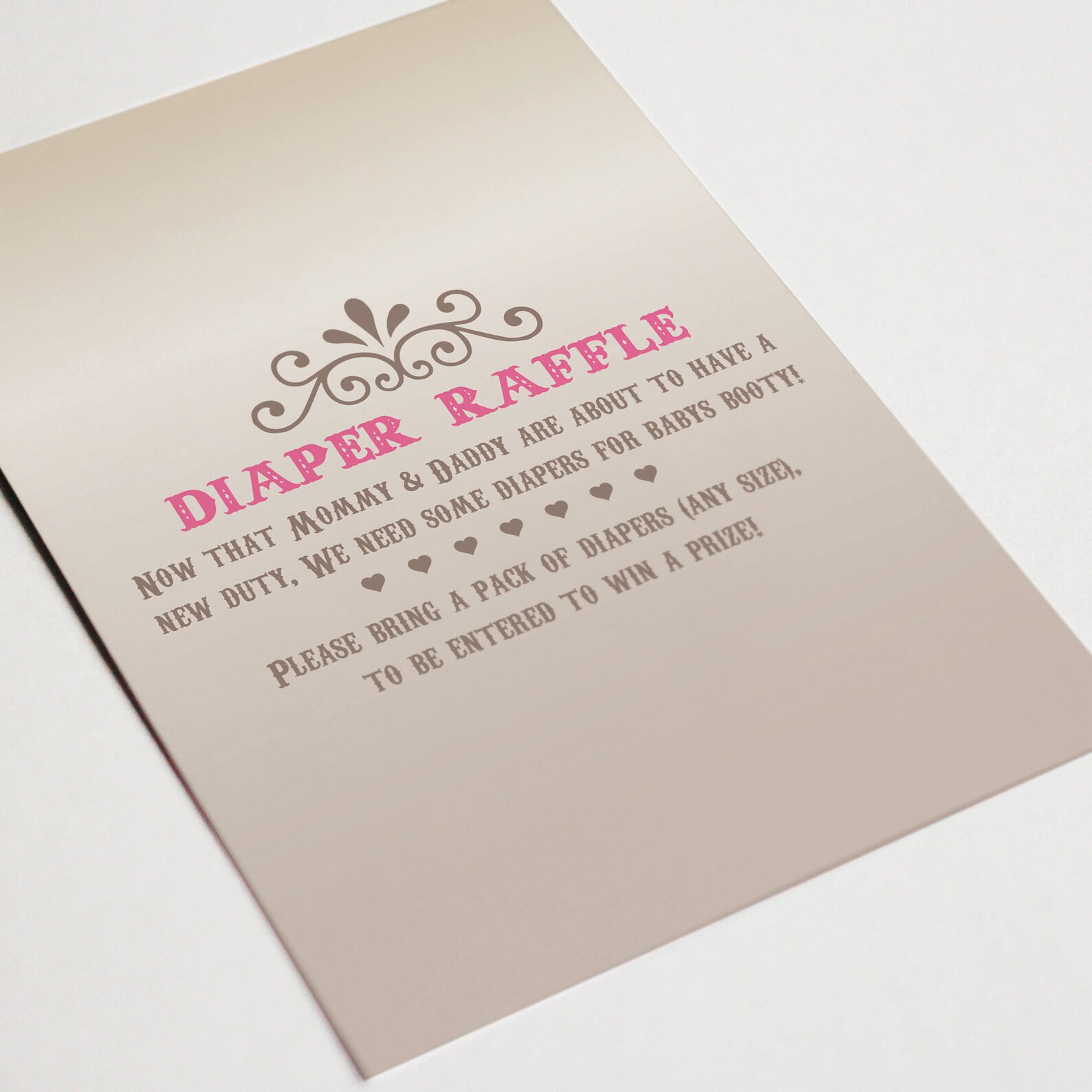 Country Girl Theme Baby Shower Invitation Pink & Brown Etsy