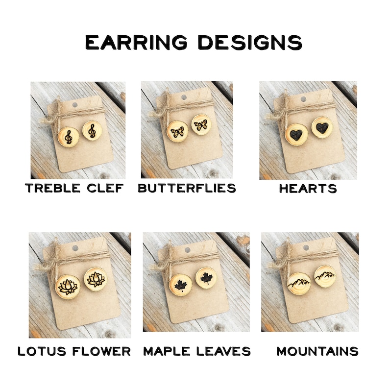 Pyrography Wooden Jewellery Wooden Jewelry Small Stud Earrings Canada Eco Friendly Natural Wood Post Earrings Maple Leaf Earrings