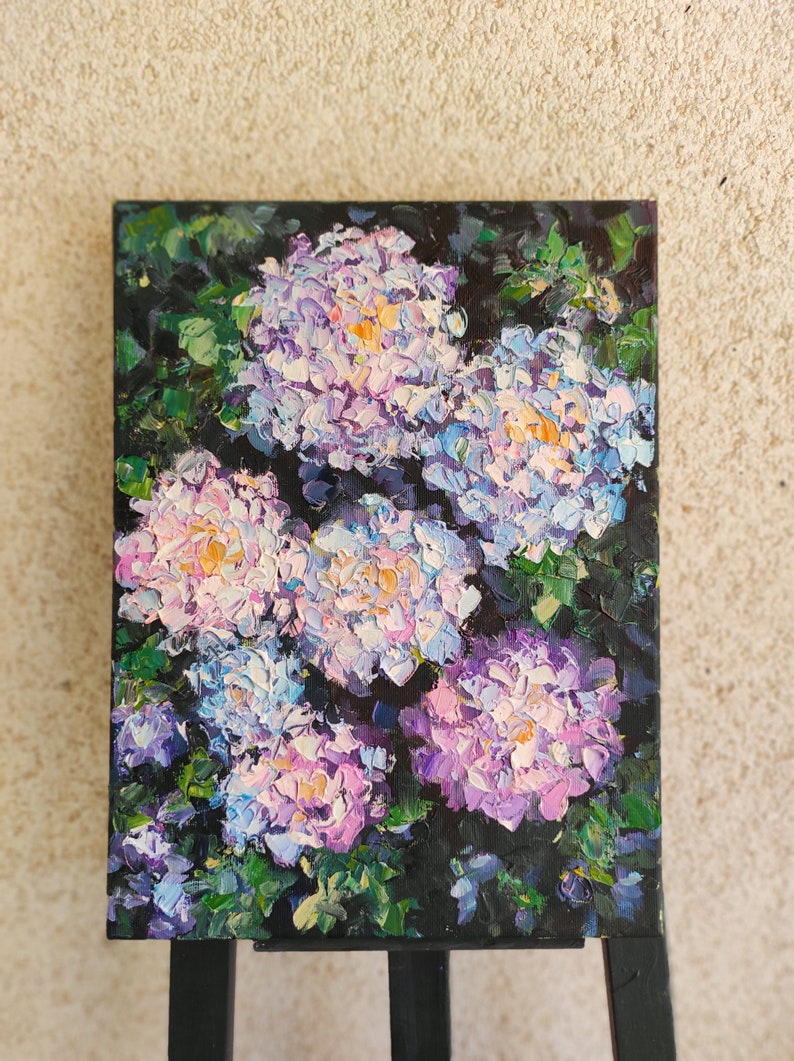 Hydrangea Painting Flower Original Art Impasto Oil Painting - Etsy