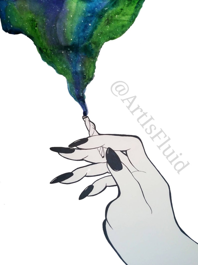 Galactic Joint Northern Lights Stoner Home Decor Classy Etsy