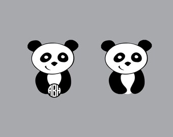 Download Panda monogram svg | Etsy