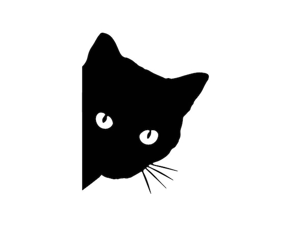 Peeking cat download unique cat svg dxf eps ai png | Etsy