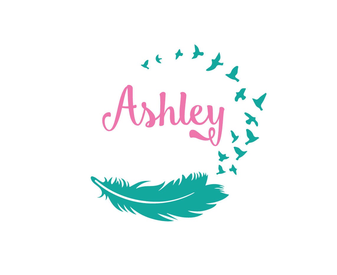 Download Feather and bird monogram download unique animal svg dxf