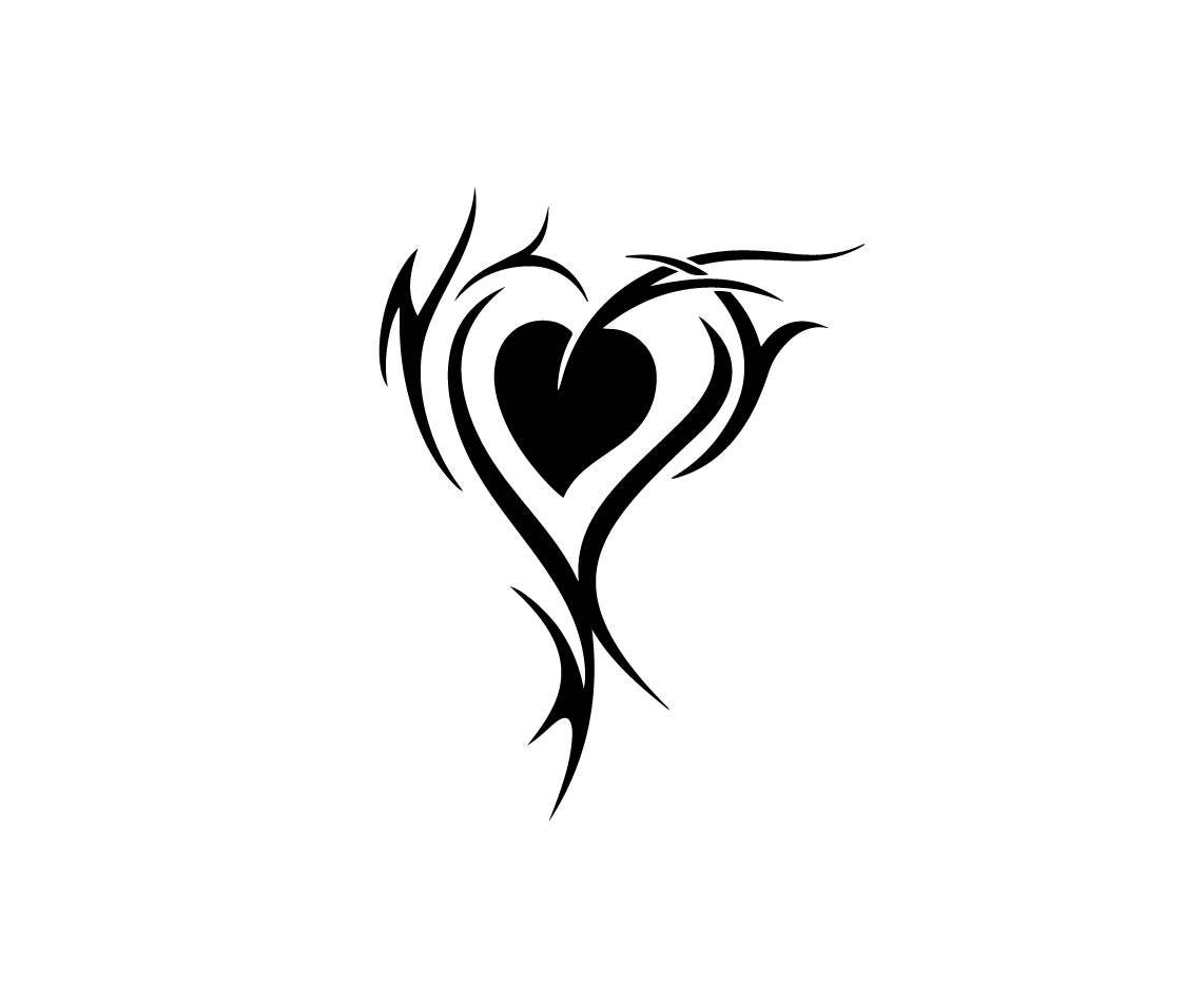 Tribal thorn heart download unique girly svg dxf eps ai | Etsy