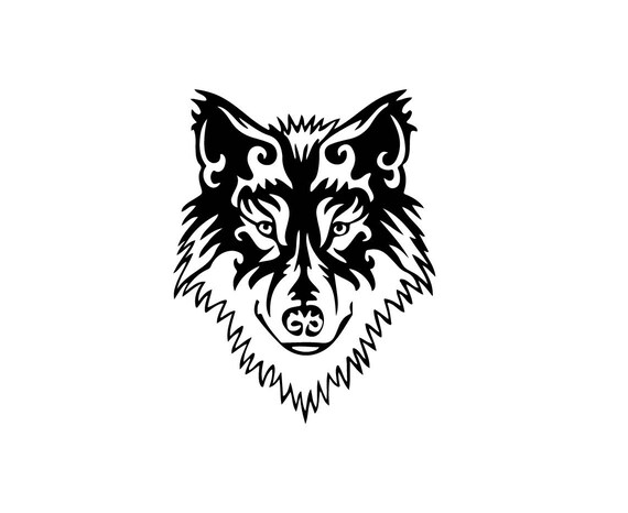 Download Tribal wold face download unique animal svg dxf eps ai | Etsy