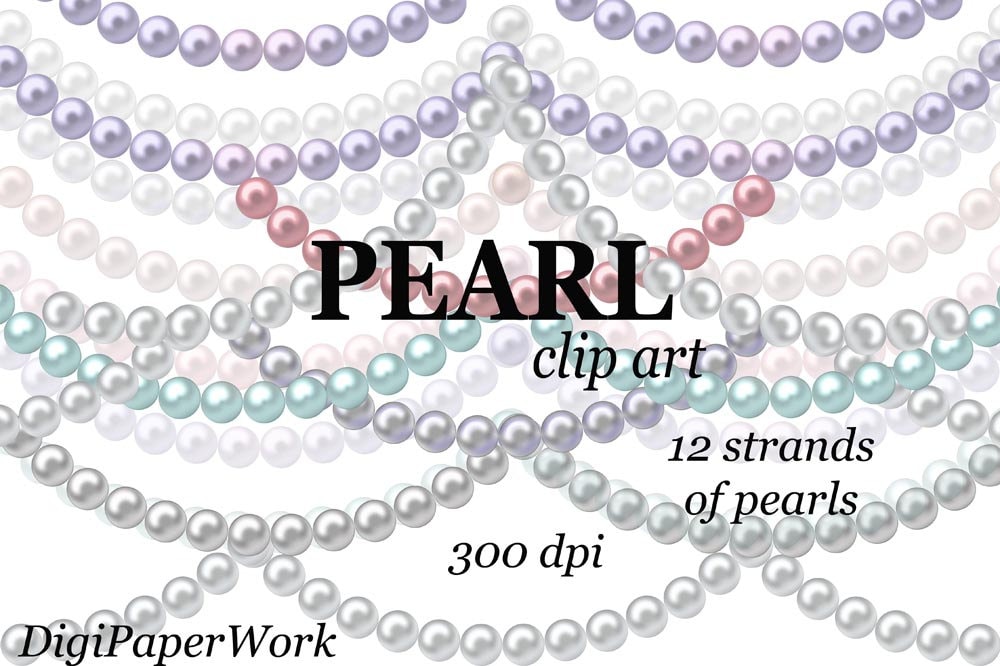 Pearls Clipart Strands of Pearls Clip Art Make Your Own Digital