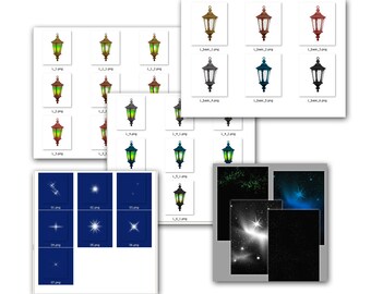 Lantern Clipart: DIY Street Lamp Graphics (Digital Download)