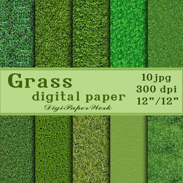 Gras Digitales Papier Gras Textur Gras nahtlos hintergrund Gras Textur Digitales Papier pack grünes Graspapier