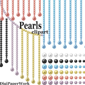 Pearls Clipart strands of pearls 18 Clipart Make Your Own Digital Scrapbooking Elements for Personal and Commercial Use