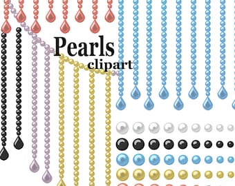 Pearls Clipart strands of pearls 18 Clipart Make Your Own Digital Scrapbooking Elements for Personal and Commercial Use