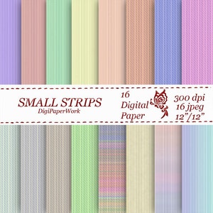 Stripes digital paper striped digital paper Instant download stripe pattern 16 colors Personal and Commercial Use