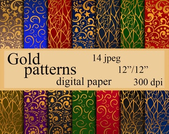 Gold Digital paper Gold texture gold pattern Instant download Gold background for Personal and Commercial Use