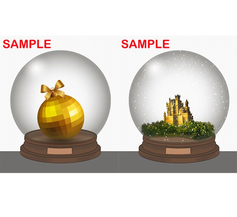 Snow Globe Clipart Digital Christmas Snow Globes Clipart Scrapbooking