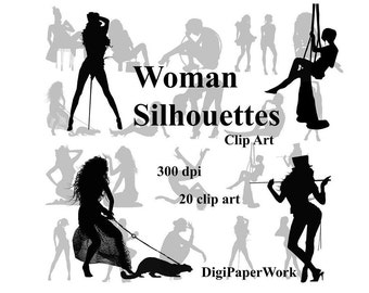 Grafika wektorowa sylwetki kobiety: Dziewczyna mody PNG (pobieranie cyfrowe)