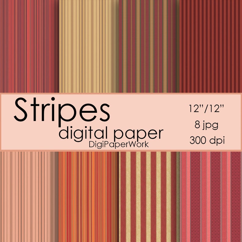 Seamless Stripe digital paper streaks Instant download Paper Digital stripe background streaks pattern for Personal and Commercial use image 1