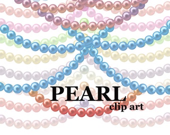 Pearls Clip Art strands of pearls Clipart Make Your Own Digital Scrapbooking Elements Personal and Commercial Use