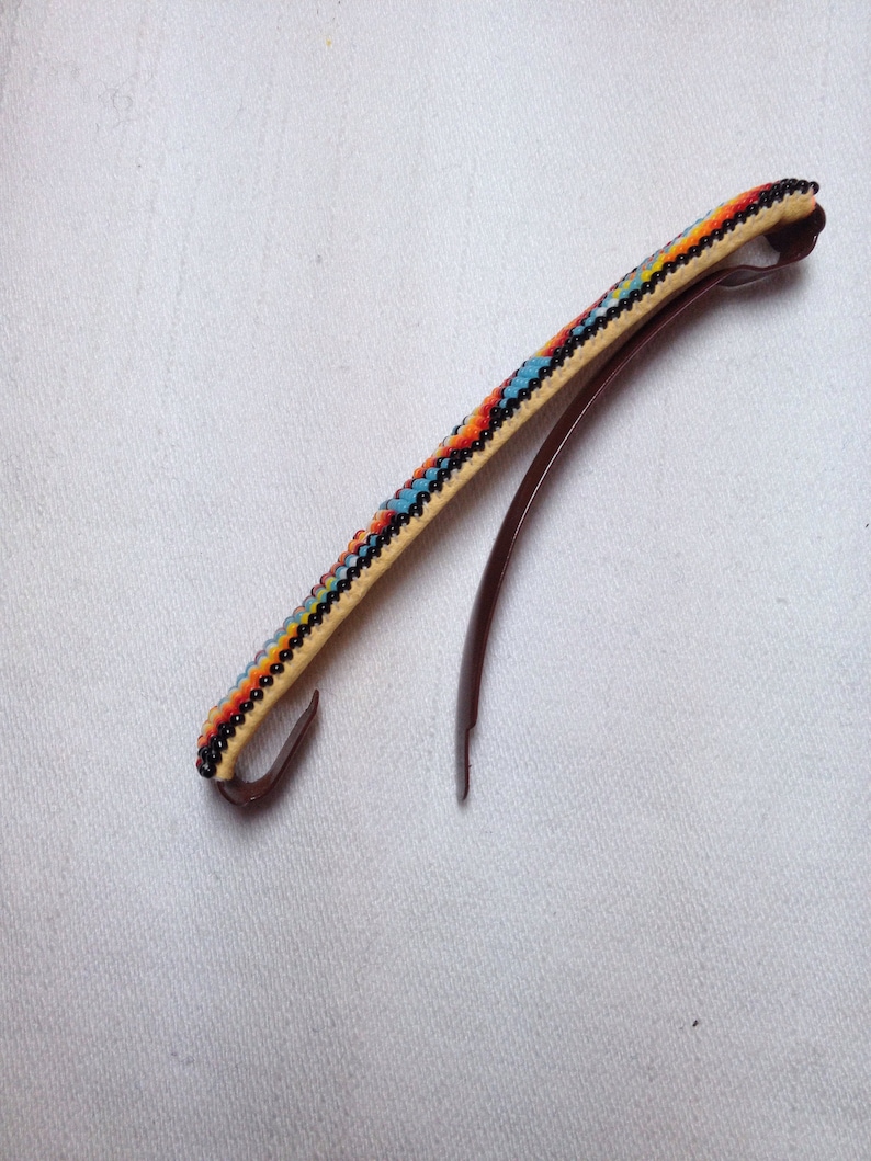 Native American beaded barrettes. | Etsy