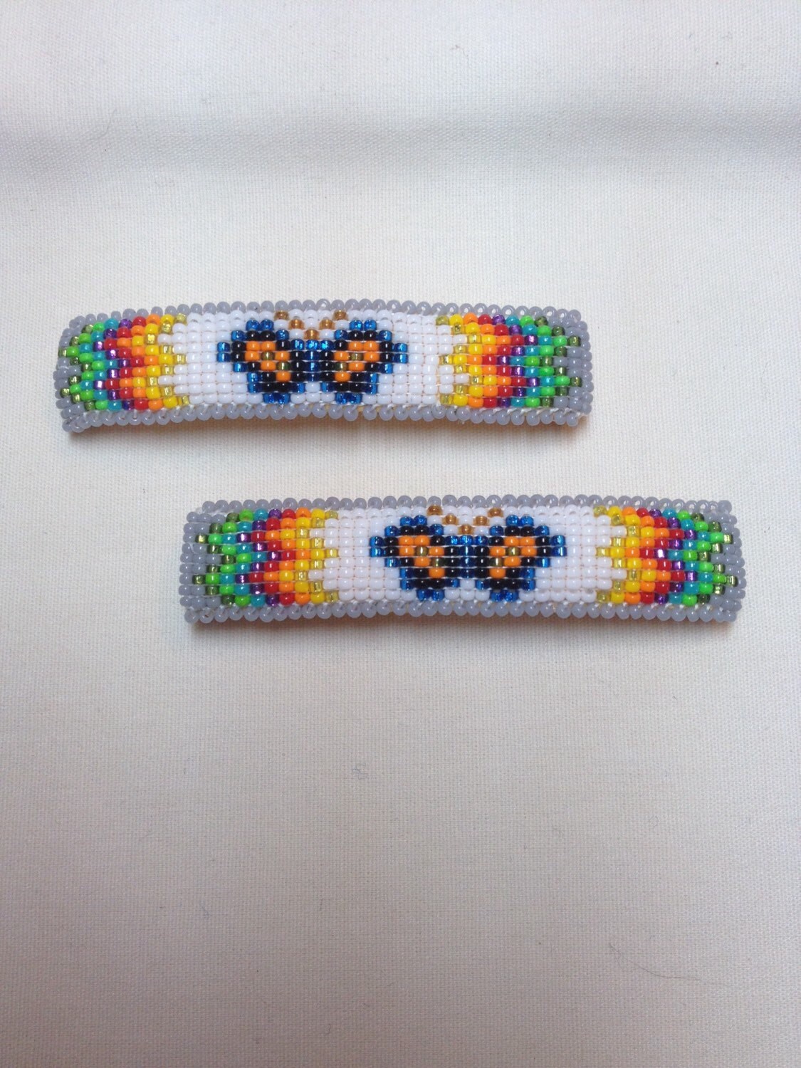 Native American beaded barrettes Etsy