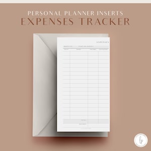 Rastreador de gastos, Inserciones de planificador personal imprimibles, Rastreador de gastos, Inserciones de planificador de presupuesto, Planificador financiero, Recarga de agenda