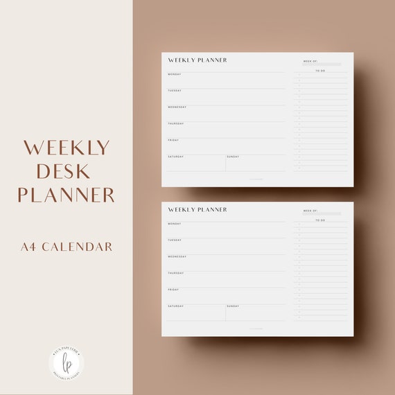 Weekly Desk Planner Weekly Printable Planner Office Weekly | Etsy