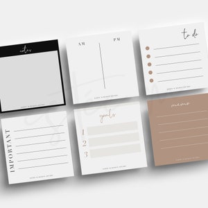 Printable Planner Cards, Printable Memo Cards, Printable Sticky Notes, Planner Tracking Cards, Planner Accessories