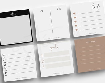 Printable Planner Cards, Printable Memo Cards, Printable Sticky Notes, Planner Tracking Cards, Planner Accessories